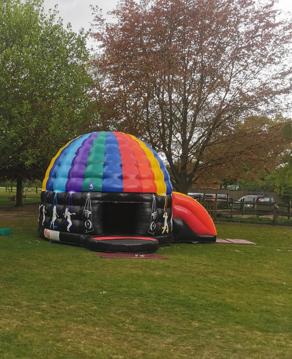 Disco dome bouncy castle